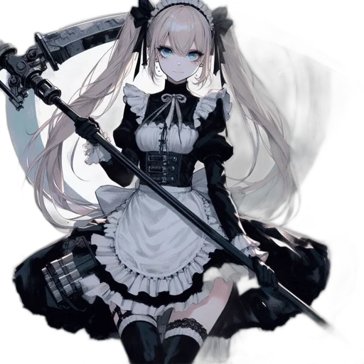 weapon, staff, sword, dress, anime, concept art, pixel art, fantasy art transparent PNG cut-out