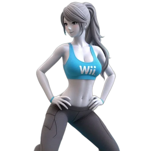concept art, 3d render, fantasy art, comic book art, animated, woman, wears, blue transparent PNG cut-out