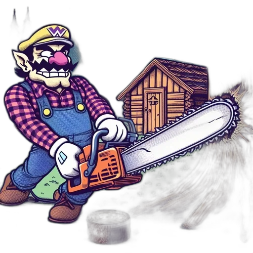weapon, staff, pixel art, concept art, watercolor, fire, mario, caricatured transparent PNG cut-out