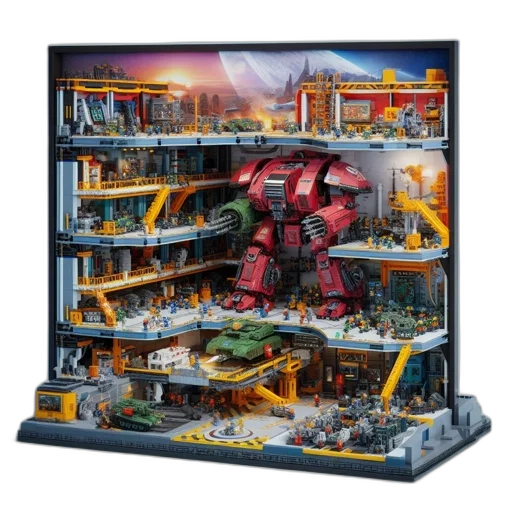 robot, furniture, concept art, cyberpunk, outer space, fire, city street, futuristic transparent PNG cut-out