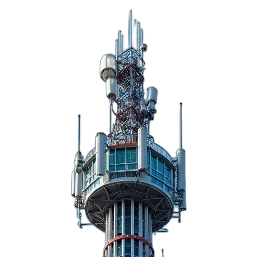 building, robot, staff, cyberpunk, concept art, close-up, view, communication transparent PNG cut-out