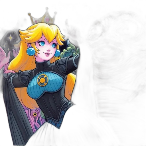 crown, concept art, fantasy art, pixel art, comic book art, princess, dances, under transparent PNG cut-out