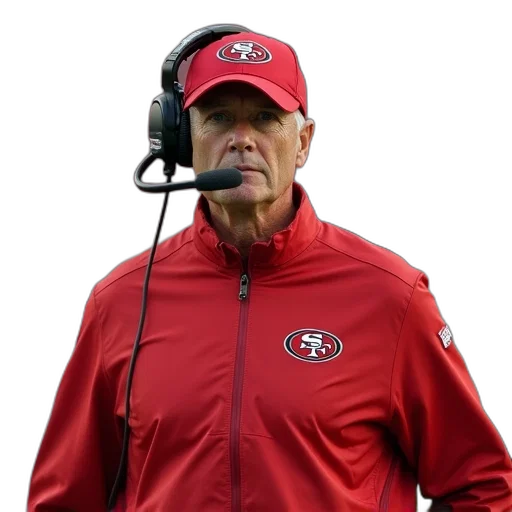 staff, jacket, hat, 49ers transparent PNG cut-out