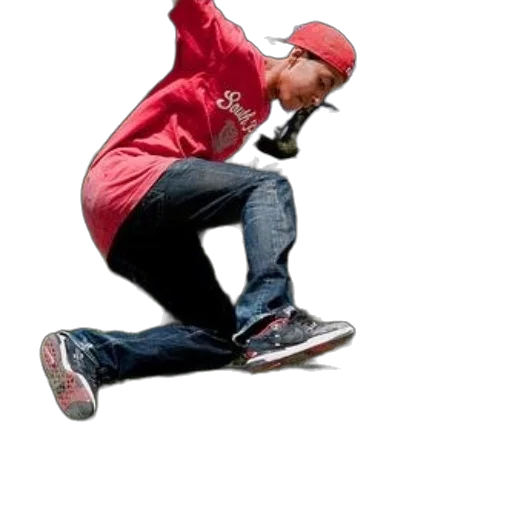 jacket, staff, shoes, hat, photorealistic, 3d render, concept art, skateboarder transparent PNG cut-out