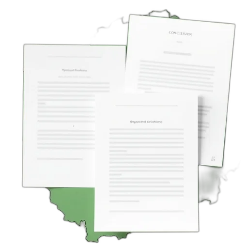set, four, white, papers, text, map, background, arranged transparent PNG cut-out