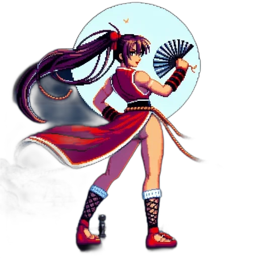 staff, concept art, fantasy art, pixel art, anime, red, colorful, pixel transparent PNG cut-out