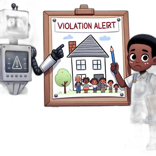 robot, concept art, cartoon, young, boy, beside, large, draws transparent PNG cut-out