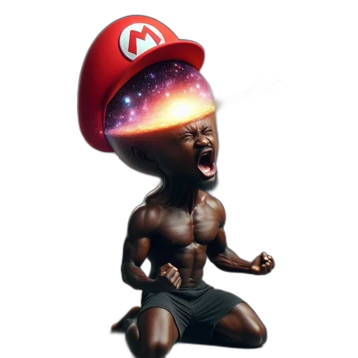 creature, hat, mask, animal, concept art, 3d render, pixel art, fantasy art transparent PNG cut-out