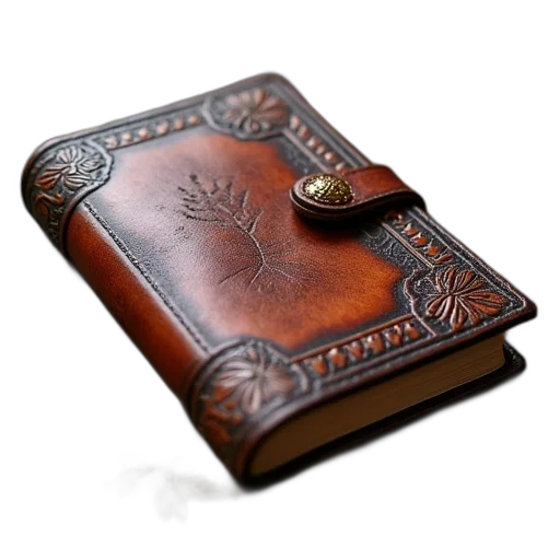 jewelry, fantasy art, photorealistic, concept art, 3d render, handmade, leather, journal transparent PNG cut-out