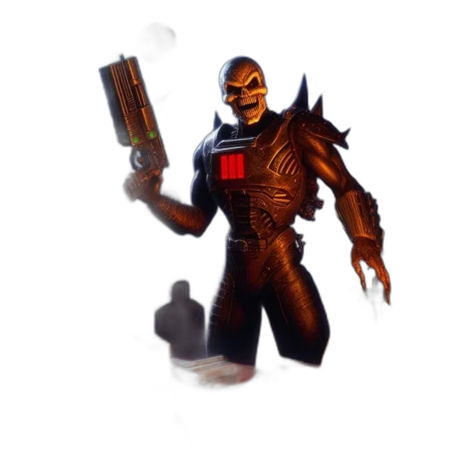robot, weapon, creature, staff, concept art, 3d render, pixel art, comic book art transparent PNG cut-out