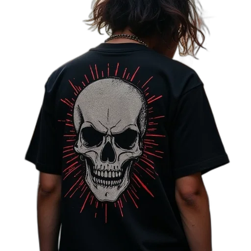 cyberpunk, 3d render, punk, logo, back, shirt transparent PNG cut-out