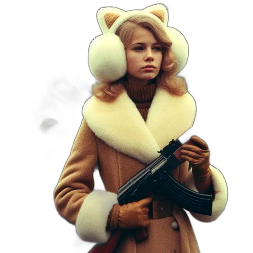 jacket, weapon, animal, concept art, comic book art, photorealistic, fantasy art, group transparent PNG cut-out