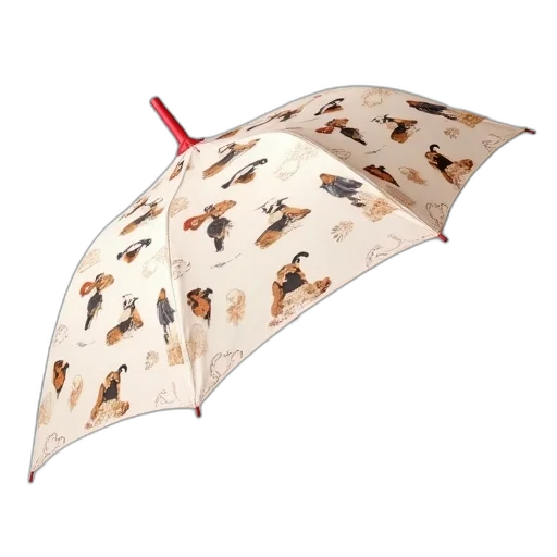 umbrella, dog, print, handles, handle transparent PNG cut-out