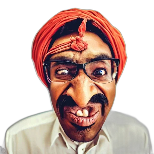 face, mask, staff, cartoon, photorealistic, pencil sketch, oil painting, portrait transparent PNG cut-out