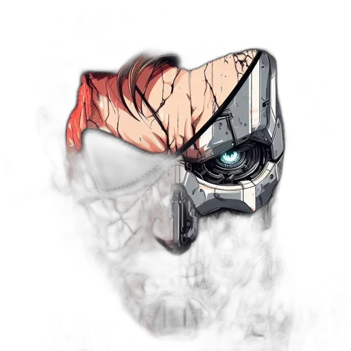 mask, robot, jewelry, face, concept art, fantasy art, cyberpunk, comic book art transparent PNG cut-out
