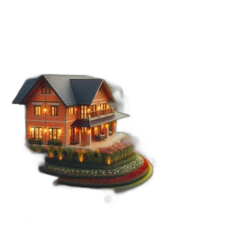 building, furniture, 3d render, concept art, photorealistic, pixel art, fog, scene transparent PNG cut-out