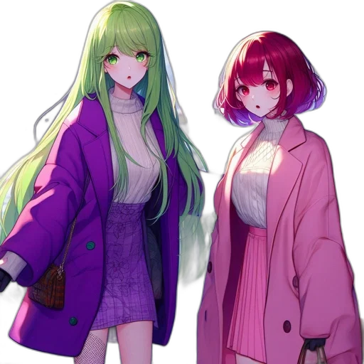 jacket, dress, anime, pixel art, concept art, vaporwave, neon lights, neon transparent PNG cut-out