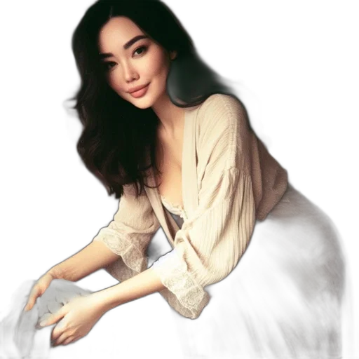 dress, jewelry, face, photorealistic, oil painting, fantasy art, pixel art, earth tones transparent PNG cut-out