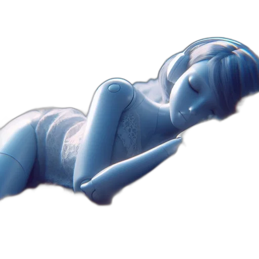 staff, 3d render, photorealistic, concept art, vaporwave, blue, ethereal, scene transparent PNG cut-out