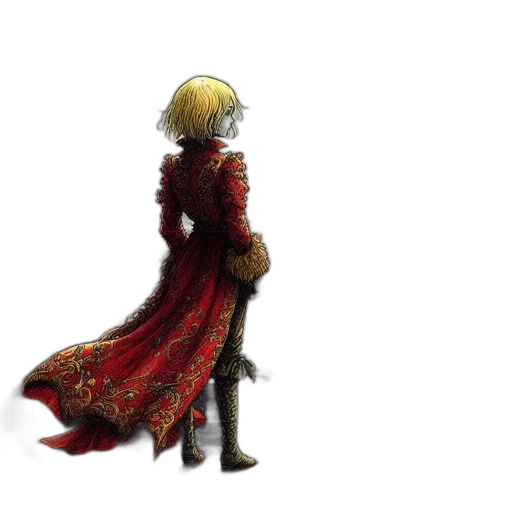 dress, sword, staff, jacket, concept art, fantasy art, 3d render, pixel art transparent PNG cut-out