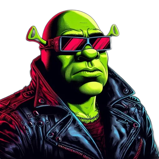 jacket, face, mask, animal, comic book art, concept art, photorealistic, 3d render transparent PNG cut-out
