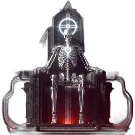 robot, crown, staff, sword, concept art, pixel art, 3d render, cyberpunk transparent PNG cut-out