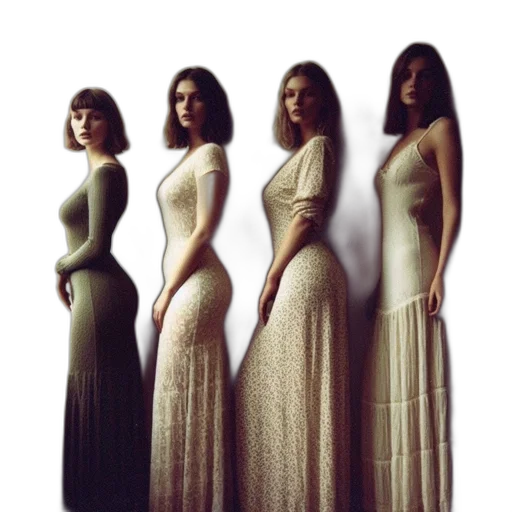dress, concept art, photorealistic, fantasy art, 3d render, earth tones, monochrome, golden transparent PNG cut-out