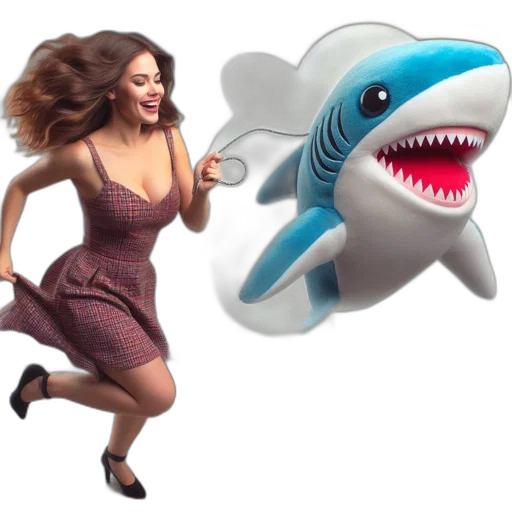 creature, concept art, 3d render, underwater, woman, plaid, dress, runs transparent PNG cut-out