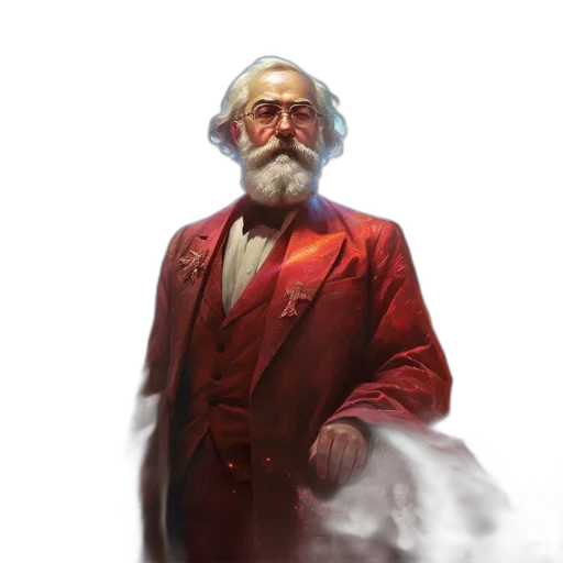 staff, face, jacket, concept art, fantasy art, pixel art, photorealistic, red transparent PNG cut-out