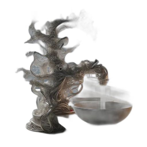 dragon, creature, hair, food, concept art, 3d render, fantasy art, photorealistic transparent PNG cut-out
