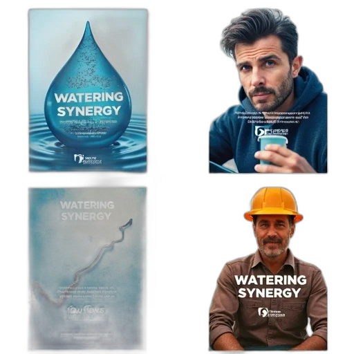 concept art, collection, four, different, advertisements, company, each, unique transparent PNG cut-out