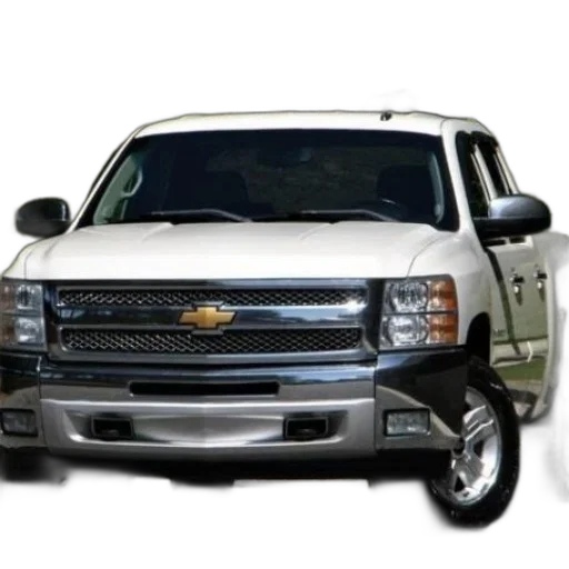 car, weapon, photorealistic, 3d render, white, chevrolet, pickup, truck transparent PNG cut-out