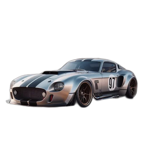 car, 3d render, photorealistic, concept art, classic, number, parked, near transparent PNG cut-out