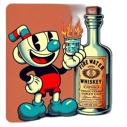 bottle, weapon, jacket, comic book art, cartoon, 3d render, pixel art, fire transparent PNG cut-out