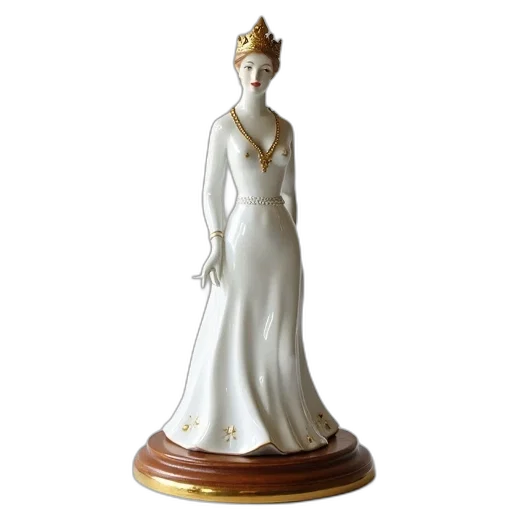 crown, jewelry, dress, 3d render, concept art, photorealistic, porcelain, figurine transparent PNG cut-out