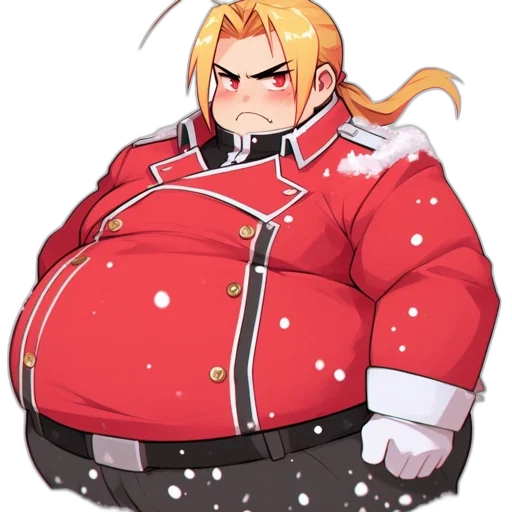 jacket, concept art, pixel art, cartoon, anime, snow, red, animated transparent PNG cut-out