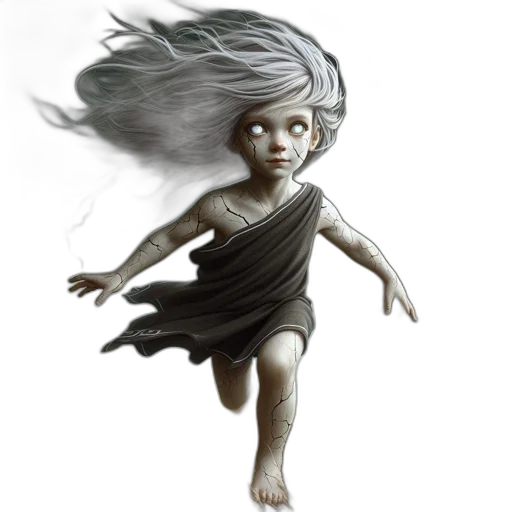 creature, dress, hair, fantasy art, concept art, photorealistic, 3d render, underwater transparent PNG cut-out