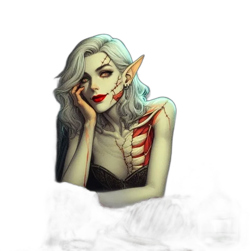 mask, face, creature, concept art, watercolor, pixel art, fantasy art, dark transparent PNG cut-out