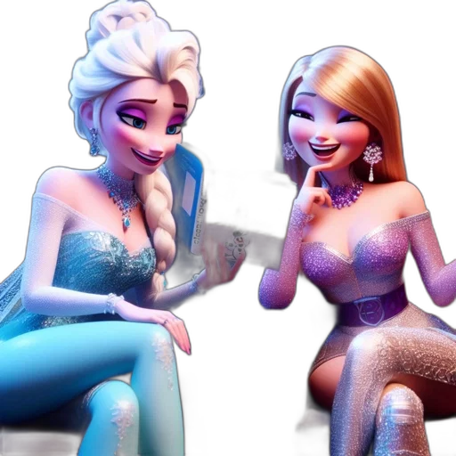 3d render, concept art, fantasy art, cartoon, snow, fire, neon lights, pastel transparent PNG cut-out