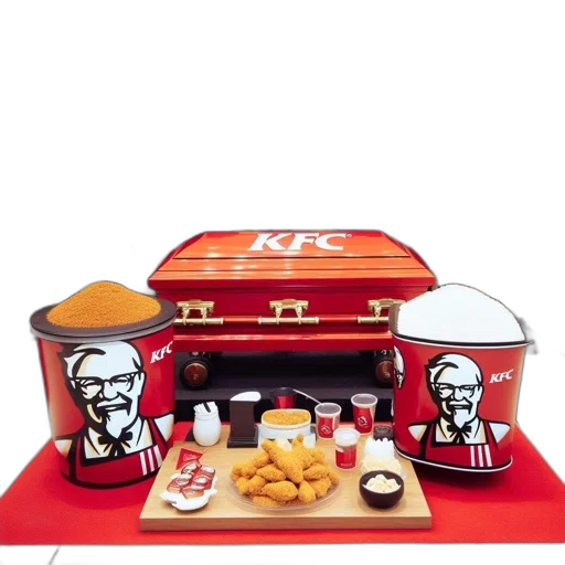 food, furniture, photorealistic, comedic, portrayal, supposed, funeral, procession transparent PNG cut-out