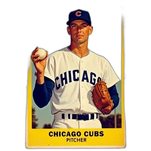 vintage, baseball, card, featuring, player, white, uniform, word transparent PNG cut-out
