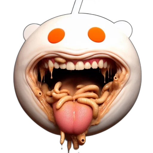 creature, face, food, mask, concept art, 3d render, exaggerated, stylized transparent PNG cut-out