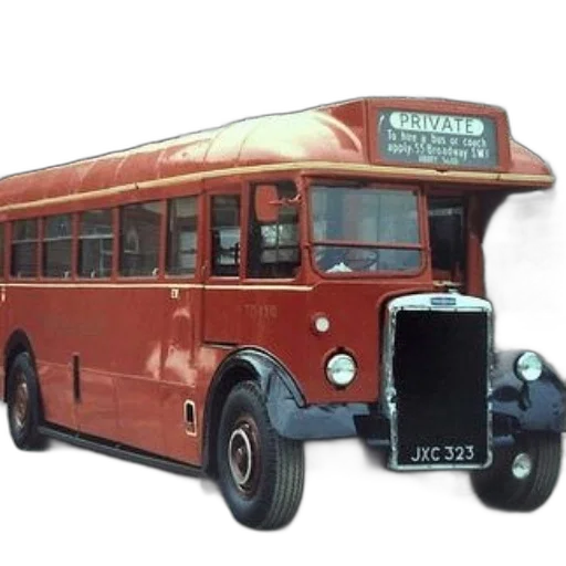 car, 3d render, photorealistic, concept art, vintage, red, bus, sign transparent PNG cut-out
