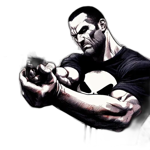 weapon, comic book art, concept art, photorealistic, cartoon, monochromatic, warehouse, focused transparent PNG cut-out
