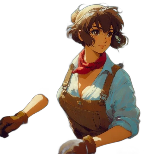 staff, weapon, sword, face, concept art, anime, oil painting, watercolor transparent PNG cut-out