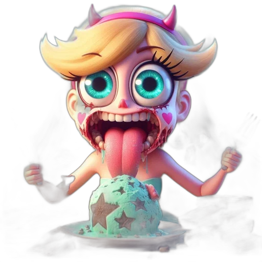 creature, concept art, fantasy art, 3d render, pixel art, exaggerated, comical, figure transparent PNG cut-out