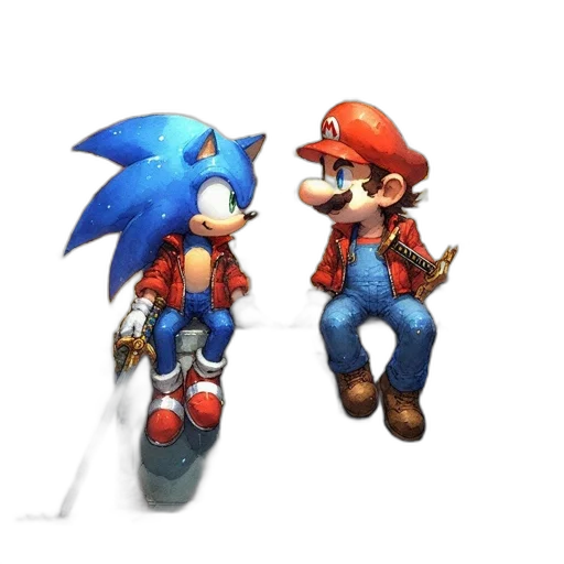 weapon, concept art, pixel art, 3d render, fantasy art, blue, red, sonic transparent PNG cut-out