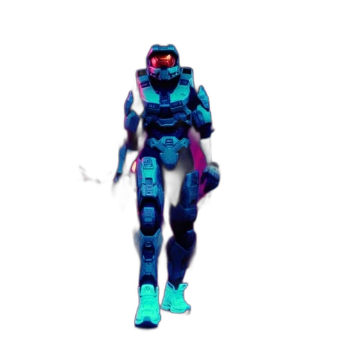 robot, weapon, staff, sword, 3d render, vaporwave, concept art, pixel art transparent PNG cut-out