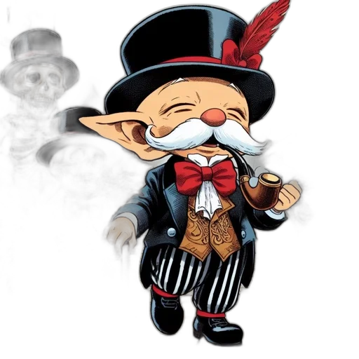 staff, mask, concept art, cartoon, fantasy art, old-town, square, jovial transparent PNG cut-out