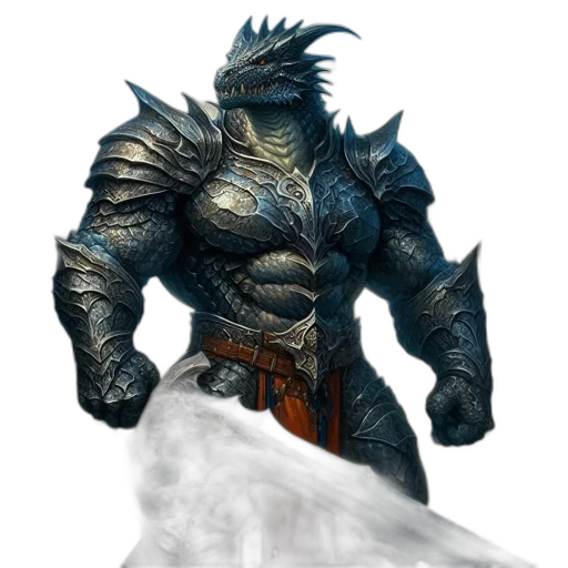 dragon, creature, staff, sword, fantasy art, concept art, 3d render, comic book art transparent PNG cut-out